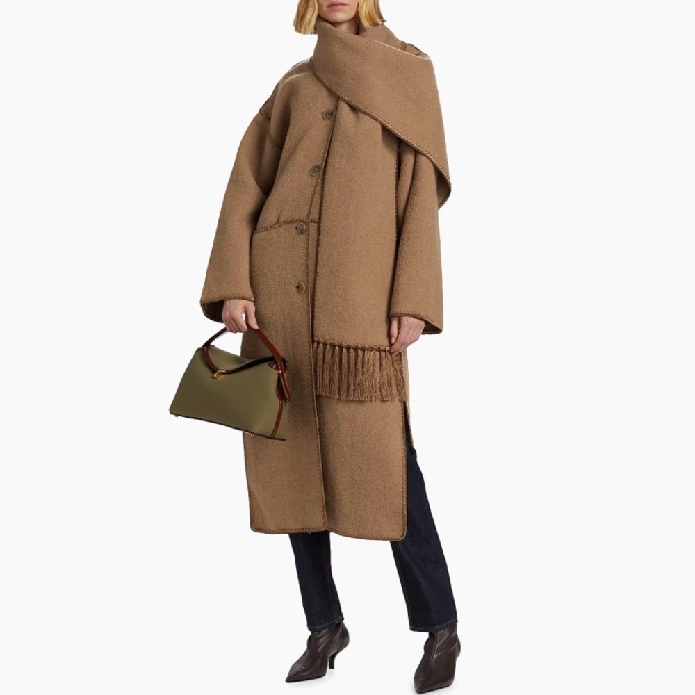 Toteme Embroidered Scarf Coat - Picture 15 of 16